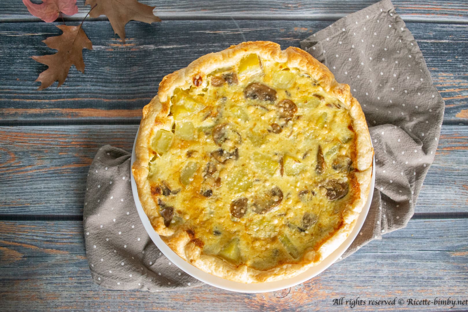 Thermomix speck mushroom and potato quiche