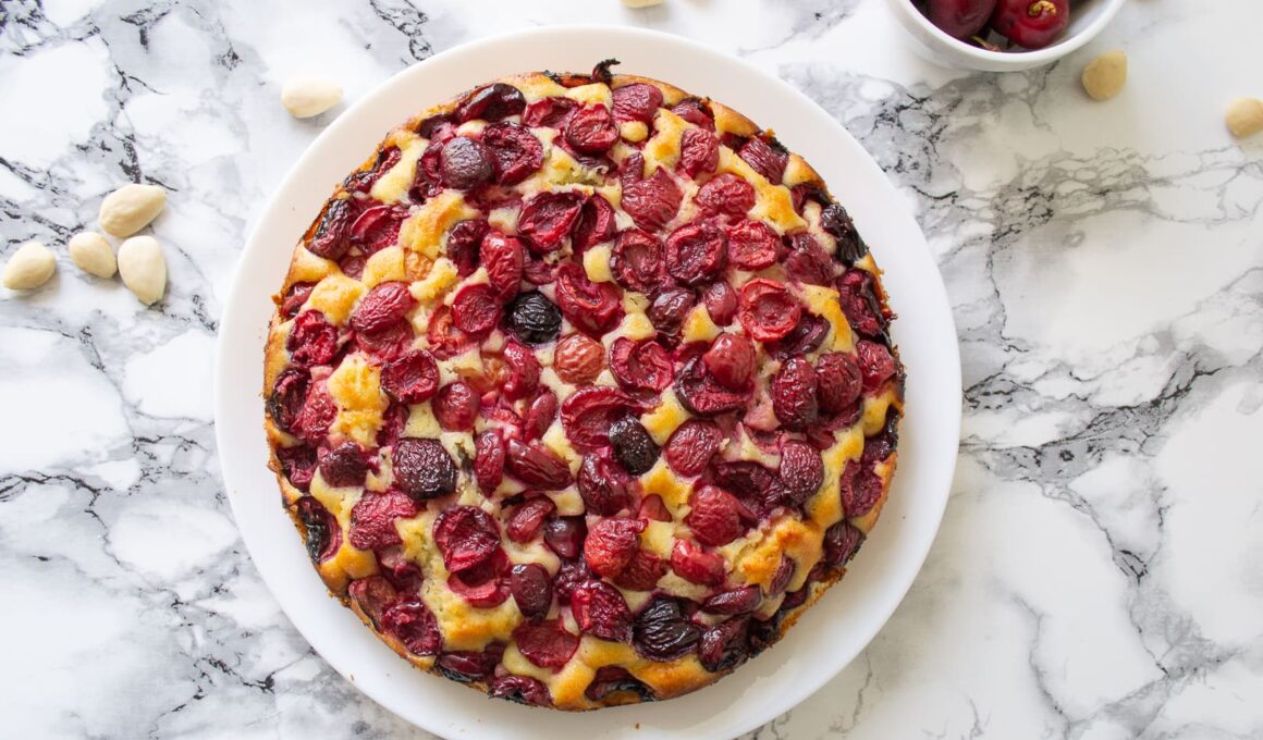 Thermomix Almond Cherry Cake